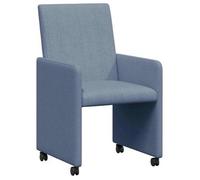 Sillas De Comedor Con Ruedas 2 Pcs Azul 57 X 66 X 94 Cm Vidaxl