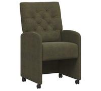 Sillas De Comedor Con Ruedas 2 Uds. Cuero De Suede Sintético Vidaxl