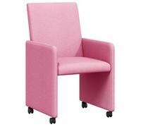 Sillas De Comedor Con Ruedas 2 Uds. Tela Rosa 57 X 66 X 94 Cm Vidaxl