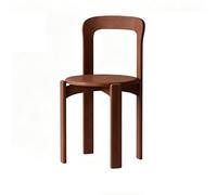 Sillas de comedor retro de madera maciza, sillas apilables sin brazos con respaldo curvado para cocina, comedor, bistró