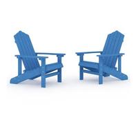 Sillas De Jardín Adirondack 2 Unidades Hdpe Azul Aqua Vidaxl