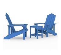Sillas De Jardín Adirondack Con Mesa Hdpe Azul Aguamarina Vidaxl
