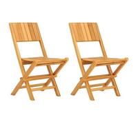 Sillas De Jardín Plegables 2 Uds Madera Maciza Teca 47x61x90cm Vidaxl