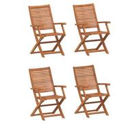 Sillas De Jardín Plegables 4 Uds Madera Acacia 57x66x95 Cm Vidaxl