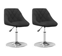 Sillas de mesa giratorias, 2 piezas, negro, terciopelo | Rotación de 360 grados, tapicería de terciopelo, colores negros, juego de 2 piezas, sala de estar, comedor, oficina