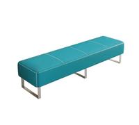 Sillas de sala de espera en polipiel PU | Acolchado cómodo y estructura de acero inoxidable, for oficinas y recepciones(Blue-c,180x40cm/70.8x15.7in)