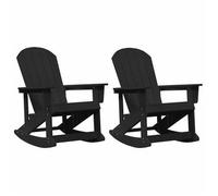 Sillas Mecedoras Adirondack 2 Pcs Negro Hdpe Vidaxl