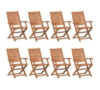 Sillas De Jardín Reclinables 8 Uds Madera Maciza De Acacia Vidaxl