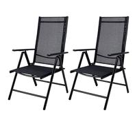 Sillas plegables con respaldo alto y ajustable 2 pzas