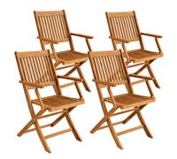 Sillas Sydney set de 4 madera de acacia plegables