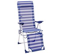Sillón 5 Posiciones Aluminio Transpirable 61x66x115 Cm - Ideal para Playa y Piscina