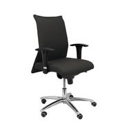 Piqueras y Crespo Silla Albacete Confidente – Mecanismo sincro, tela negra, base de aluminio