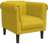 Sillón amarillo de tela de terciopelo, marca vidaXL