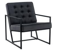 CLP Sillón Avon Moderno En Terciopelo & Base Metálica I Silla De Salón con Respaldo Reclinado & Reposabrazos, Color:Gris