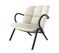 Sillón Bajo Cissy en Wengué Oscuro/perla Cleo