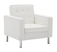 Sillón Blanco 75x70x75 Cm Piel Sintética Vidaxl