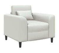 vidaXL Sillón de cuero sintético blanco