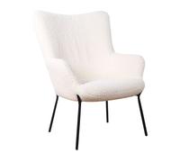 Sillón borreguito efecto lana rizada beige eira