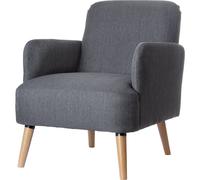 Sillón BROOKS meet, patas de madera maciza