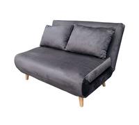 Sillón cama 2 plazas nórdic duo, sofá estilo futón, apertura clic-clac 118 cm