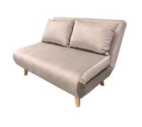 Miroytengo Sillón Cama 2 Plazas Nórdic Duo, Sofá Estilo Futón, Apertura Clic-Clac 118 cm Beige -
