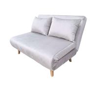 Miroytengo Sillón Cama 2 Plazas Nórdic Duo, Sofá Estilo Futón, Apertura Clic-Clac 118 cm Light gray -