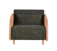Sillón cama de 1 plaza de terciopelo verde