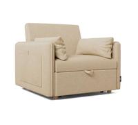 Sillón cama nest 1 nalui beige reclinable 3 en 1 (93x100x79cm) con 2 cojines