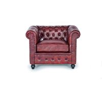 Sillón chester piel marrón.giner y colomer 72x86x96