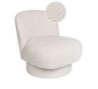 Sillón Club Giratorio Respaldo Curvo Tapizado Bou lanco Aylo