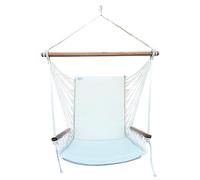 Sillón colgante Brasilchic - Para interiores o exteriores con soporte para los brazos - Hecho en Brasil de forma artesanal en algodón orgánico - Ofrece la máxima comodidad debido a su alto respaldo, a