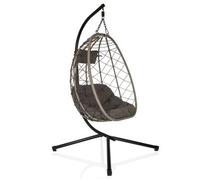 Sillón Colgante Cocova Outdoor Con Armazón Negro/gris Hjh Living