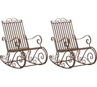 Sillón colgante metálico Smile (juego de 2 unidades) - Color marrón, estilo vintage