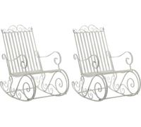 Sillón colgante metálico Smile (set de 2 unidades) - Blanco envejecido