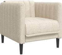 Sillón, color crema, tapizado en tela