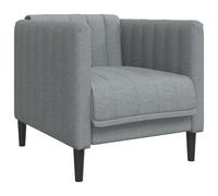Sillón, color gris claro, tapizado en tela