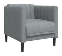 Sillón, color gris oscuro, tapizado en tela
