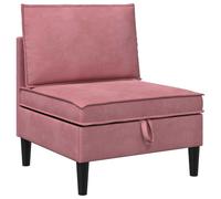 Sillón con espacio de almacenamiento, color rosa, tapizado en terciopelo, marca vidaXL