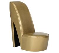 Sillón Con Forma De Zapato De Tacón Cuero Sintético Dorado Vidaxl