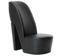 Sillón Con Forma De Zapato De Tacón Cuero Sintético Negro Vidaxl