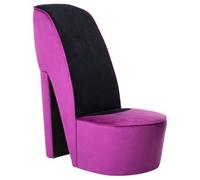 Sillón Con Forma De Zapato De Tacón Terciopelo Morado Vidaxl
