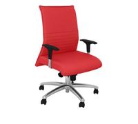 Sillón Confidente Ergonómico Para Visitas Con Mecanismo Sincro Y Regulable En Altura Asiento Y Respaldo Tapizados En Tejido Bali Color Rojo Piqueras Y Crespo Modelo Albacete Confidente
