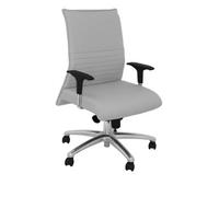 Sillón Confidente Ergonómico Para Visitas Con Mecanismo Sincro Y Regulable En Altura Asiento Y Respaldo Tapizados En Tejido Bali Color Gris Piqueras Y Crespo Modelo Albacete Confidente