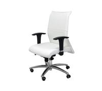Sillón Confidente Ergonómico Para Visitas Con Mecanismo Sincro Y Regulable En Altura Asiento Y Respaldo Tapizados En Similpiel Color Blanco Piqueras Y Crespo Modelo Albacete Confidente
