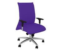 Sillón Confidente Ergonómico Para Visitas Con Mecanismo Sincro Y Regulable En Altura Asiento Y Respaldo Tapizados En Tejido Bali Color Naranja Piqueras Y Crespo Modelo Albacete Confidente