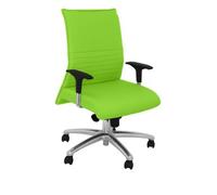 Sillón Confidente Ergonómico Para Visitas Con Mecanismo Sincro Y Regulable En Altura Asiento Y Respaldo Tapizados En Tejido Bali Color Pistacho Piqueras Y Crespo Modelo Albacete Confidente