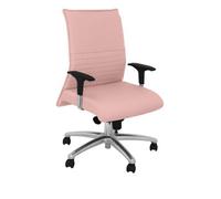 Sillón Confidente Ergonómico Para Visitas Con Mecanismo Sincro Y Regulable En Altura Asiento Y Respaldo Tapizados En Tejido Bali Color Rosa Piqueras Y Crespo Modelo Albacete Confidente