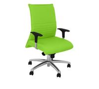 Sillón Confidente Ergonómico Para Visitas Con Mecanismo Sincro Y Regulable En Altura, Especial Para Personas De Envergadura (hasta 160 Kgs) - Asiento Y Respaldo Tapizados En Tejido Bali Color Pistacho