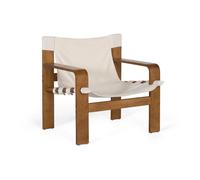 Sillón contemporáneo de madera de caucho