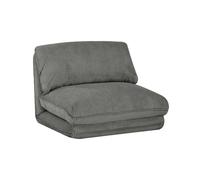 Sillón convertible de pana gruesa, 1 plaza, Gris Gray